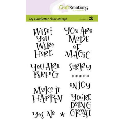 CraftEmotions Clear Stamps Handletter Carla Kamphuis - Wish You Were Here